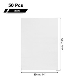 MECCANIXITY 50 Sheets White Tissue Paper, 14" x 20", Gift Wrapping, Craft & Art Projects, Packaging