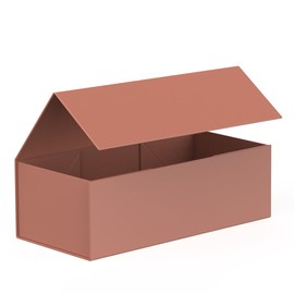 MONDEPAC Gift Box with Magnetic Closure Lid 12" X 6" X 4" for Presents,Luxury for Gift Packaging, Bridesmaid Gifts Box, Magnetic Gift Box for Gifts,Birthday Gift Box,Christmas Gift Box (Rose Gold)
