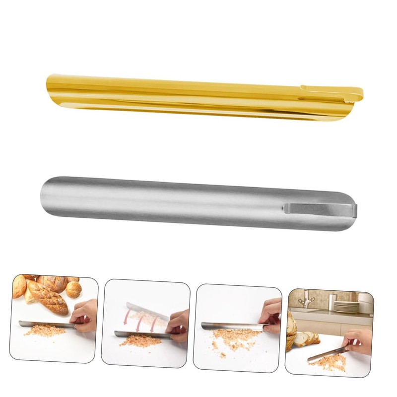 TOVINANNA Stainless Steel Crumb Scraper 2 Pieces Tabletop Bread Crumb