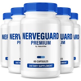 NutraVibe (5 Pack) NerveGuard Premium, Original Nerve Guard Premium Formula with a Natural Ingredients for Healthy Nerves, Comfort & Function | Easy-to-Swallow Pills for Daily Support (300 Capsules)