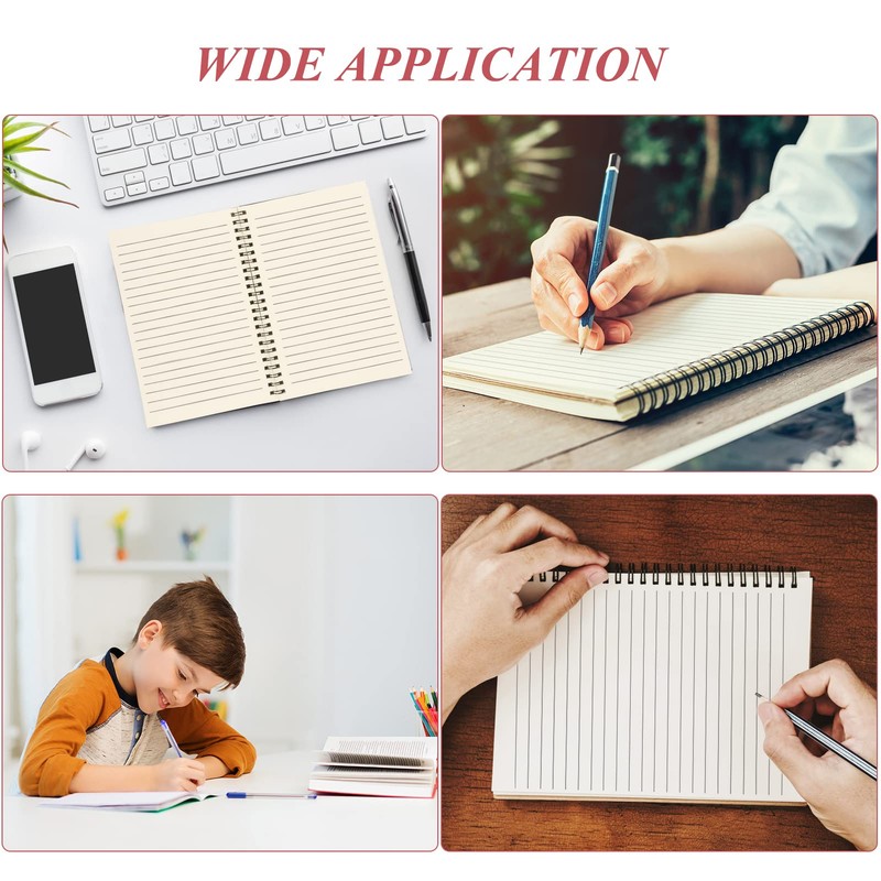 Skycase Pack of 4 A5 spiral notebooks, spiral notebooks, notepad
