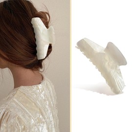 Large Hair Clips, 4.3inch Acrylic Hair Claw Clips, Durable Hair Accessories with Strong Hold Jaw for Various Hair Types & Styles in Stunning Rich Colors, Perfect for Women & Girls (B#)