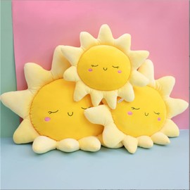 OUKEYI Flower Floor Pillow Sun Shape Cushion Cute Seating Pad Chair Cushion Oversized Throw Pillow,Cute Sun Pillow Plush Toy,for Home Decoration Kids Girls Women Gifts (sun 45 cm / 17.8 inch)