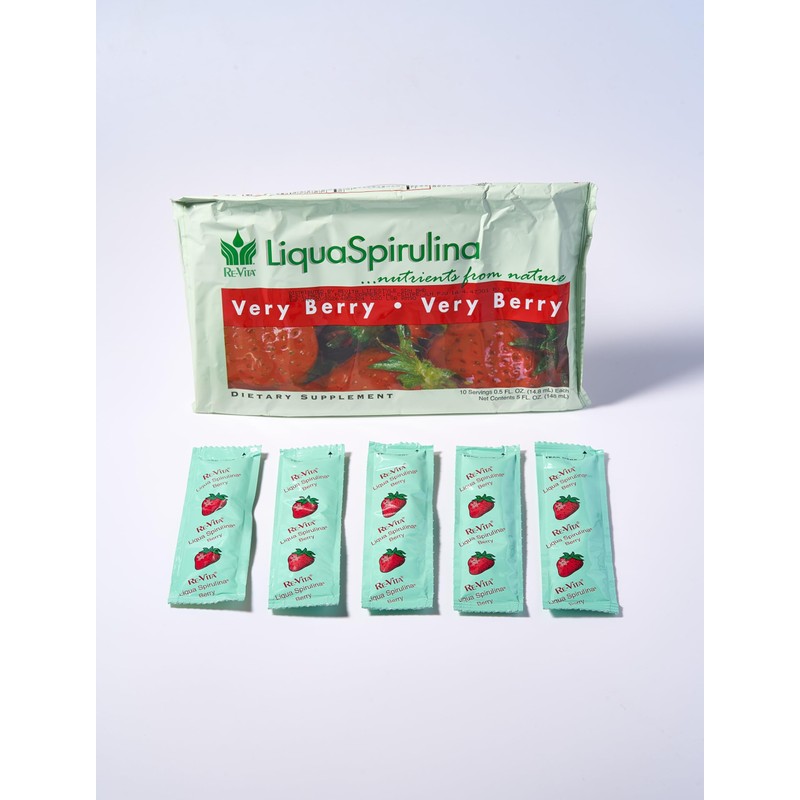 RE-VITA RE-VITA Very Berry LiquaSpirulina Essential Pack 60 Servings