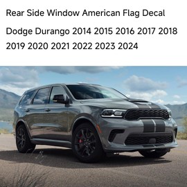 SFNEOP for Dodge Durango 2014-2022 Rear Side Car Window Decals,American Flag Stickers for Dodge Durango Accessoriess,USA Flag Decal-Red