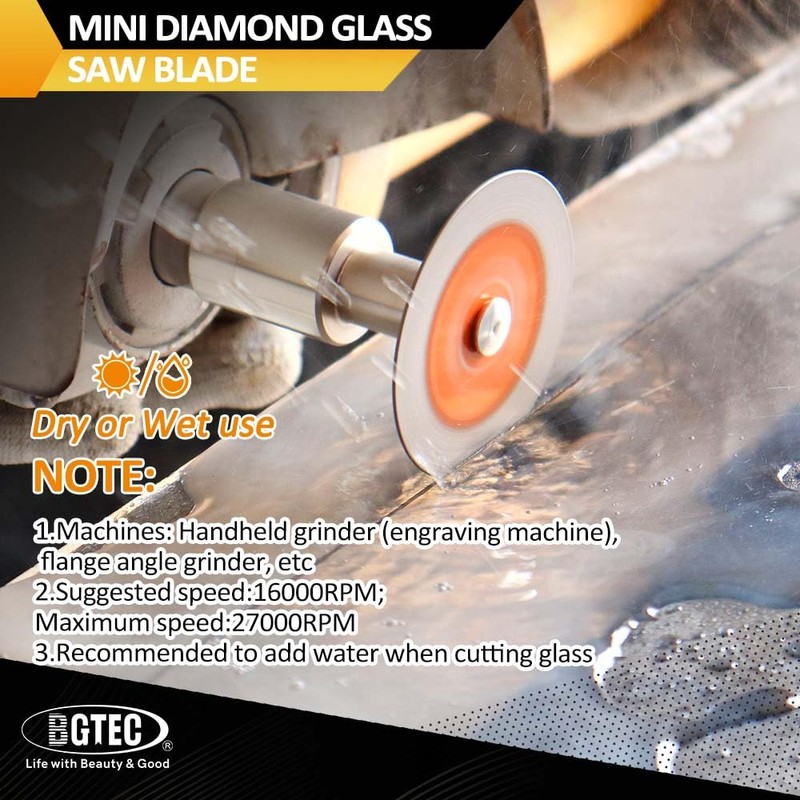 BGTEC Diamond Mini Glass Cutting Saw Blade - 5PCS 1