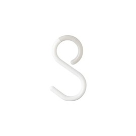 6 PCS Anti-Drop S Hooks for Hanging, Holds 5 lbs, White, Large (3.5 inch )