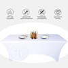 Ocves Stretch Tablecloth 6ft Spandex Table Covers Polyester Fitted Rectangular