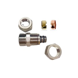 Sandy Beach 15mm to 16mm Compression Adapter Reducer Durable Brass Pipe Connector for Copper Pipe,Towel Radiator Systems,Trv Radiator Valves,Thermostatic Radiator Valve, Leak-Proof & Easy Install (4)