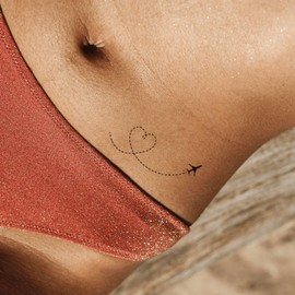 Travel Love Tattoo - Temporalis® | Temporary Tattoo - Vegan and Waterproof Ink - EU Certified Cosmetics - Lasts 1 to 2 Weeks