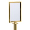 Securit A4 Portrait Barrier Post Top Sign Holder - Gold