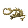 DMtse Chinese Feng Shui Brass Dragon Golden Color Lucky Figurine
