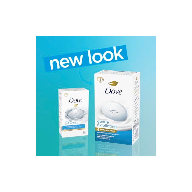 Dove Barra de Belleza Suavizante para Piel Sensible, Exfoliante Suave,