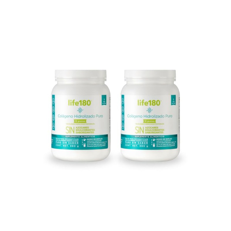 Life180 Dúo Colágeno Hidrolizado Puro 10g Polvo Natural Sin sabor