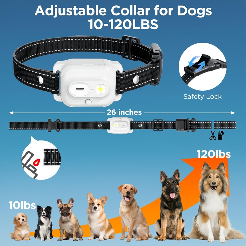 Dog Shock Collar, 3300ft Dog Training Collar with Remote, IPX7