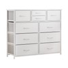 LUMTOK 10-Drawer Dresser, Fabric Storage Dressers Drawers for Bedroom, Hallway,