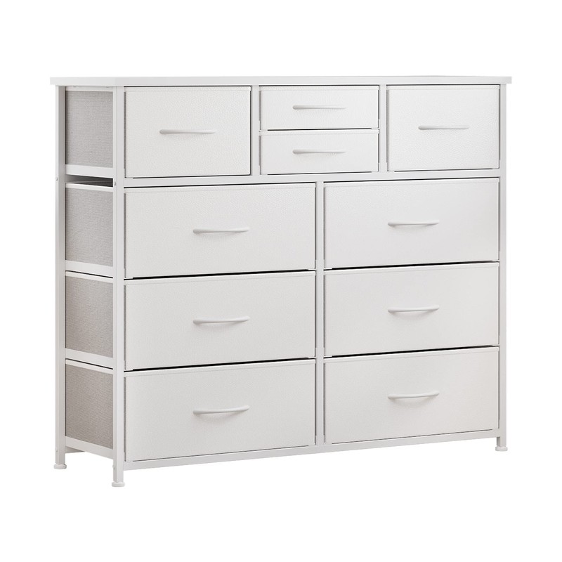 LUMTOK 10-Drawer Dresser, Fabric Storage Dressers Drawers for Bedroom, Hallway,