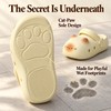 Cat Slippers for Women – Yellow Closed-Toe Cat Clogs with