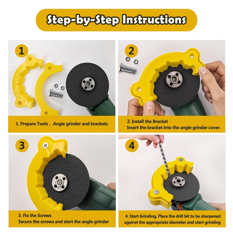 2 Pack Drill Bit Sharpener for All Bits - Multipurpose