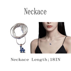 HWQWWP For Dodgers 3pcs necklace, earring, and bracelet set, suitable for giving to Los Angeles friends (XL-07)