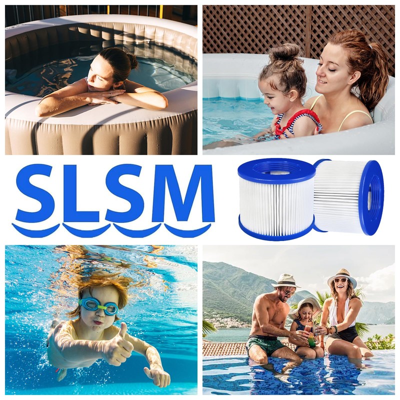 SLSM Screw-in Hot Tub Filter Cartridges Replacement for All RELXTIME,