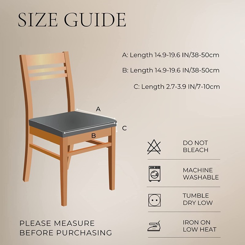 SearchI Stretch Dining Chair Seat Covers Set of 4, Stretch