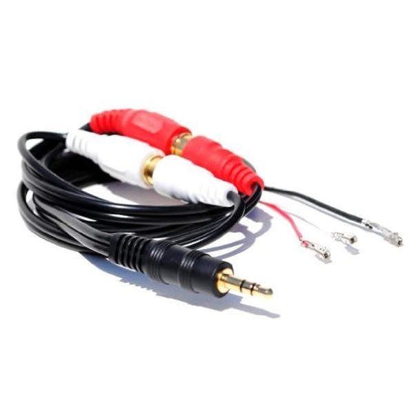 Factory Radio Stereo Auxiliary Aux 3.5mm MP3 Audio Input Adapter Cable Compatible with Mitsubishi 2003-2012 (Lancer, Eclipse, Galant, Endeavor, Outlander, Grandis, Lancer Evolution, Triton, Spyder)