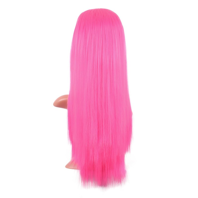 MapofBeauty 60 cm Long Straight Flat Pony Party Cosplay Wig,