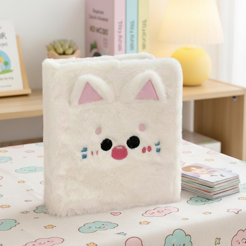 Sticker Notebook, A6 Binder, Transparent File, Fluffy, Cute, Motivational Lightweight,