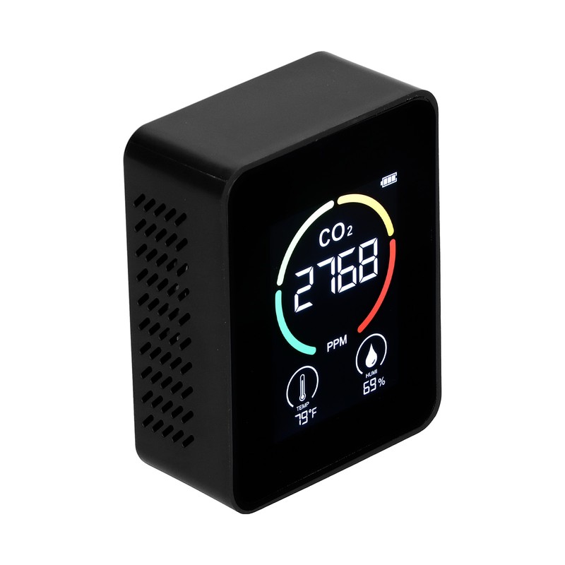 Carbon Dioxide Detector Semiconductor USB Charging LCD Temperature Humidity Detection