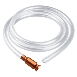 NTNEV 3/4" Car Safety Siphon Hose, Fit for Gasoline/Fuel/Water Transfer, Car Universal Transparent PVC Tube Manual Pump, Universal for Most Car Accessories (Copper Valve 6FT)