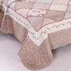 VIVILINEN Queen Size Light Pink Floral Patchwork Quilt Set 3-PieceReversible