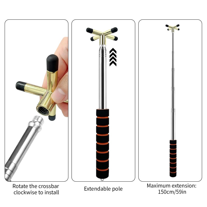 Tarqite Telescopic Cue Stick Bridge, Professional Collapsible Cue Support with