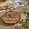 Park Designs Leaves Wood Cheese Board with Glass Dome
