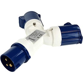 Netagon Caravan Camping Motorhome 1 Way Male to 2 Female 230V Power Hook up Socket Splitter (2 Way)