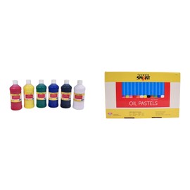 Casafoyer Washable Finger Paints & Oil Pastels Combo Kit Creative Art Bundle for Kids' Imagination and Learning