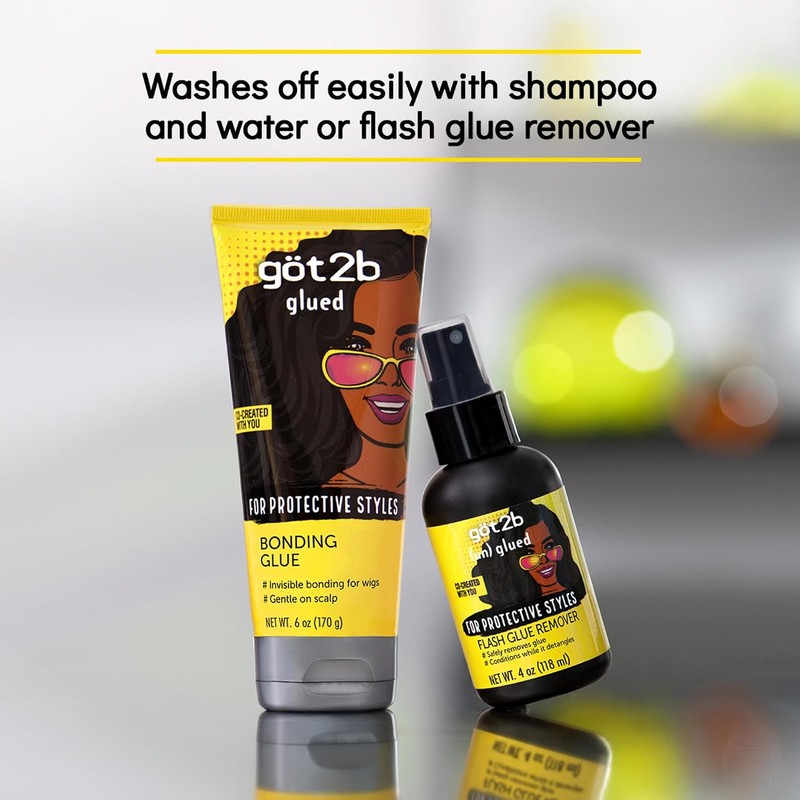 Got2B Glued Bonding Glue, For Protective Styles, Gentle on Scalp,