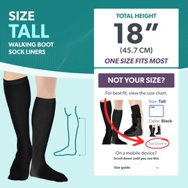 BraceAbility - Forro de calcetín para botas de caminata (1 par) calcetines de tubo médico de repuesto para debajo ortopedia, Air CAM, botas de fractura y zapatos quirúrgicos para hombres o mujeres