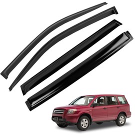 Window Visor Compatible with 2003-2008 Pilot, Sun Rain Guard Deflector Acrylic Smoke Slim Style Window Vent Shades 4PCS Tape-On