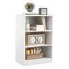 SILKYDRY 3-Tier Small Bookshelf, Freestanding Cube Storage Organizer, Wooden Open