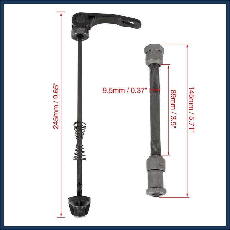 INFINAUTO 1 Set 9.5mm Quick Release Bearing Rear Hollow Axle