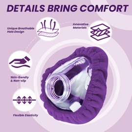 NATAKU 6-Pack Large CPAP' Mask Liners Compatible for Resmed F20 Full-face Masks Cushion, Reusable Cushioned Mask Cushion Covers, Absorb Facial Oils and Moisture to Improve User Experience