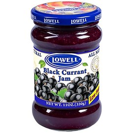 Lowell Foods Black Currant Jam Low Sugar, 11.3 Ounce (6 pack)