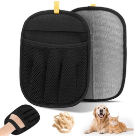 VerdeVilla Pet Hair Remover, 2025 Upgrated Five-Finger Electrostatic Pet Hair Removal Gloves, Cat & Dog Hair Remover for Couch, Furniture,Clothing, Animal Fur Removal Tool, Cat Grooming Gloves-2PCS