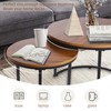 aboxoo Coffee Table Nesting Side Round Set of 2 End