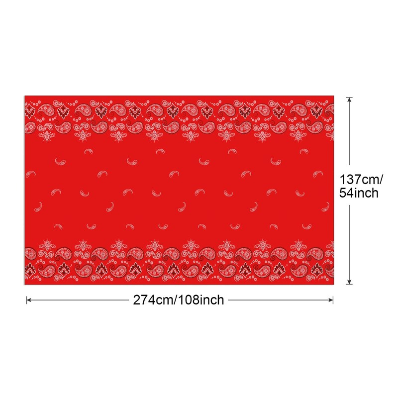 PHOGARY 2 Pieces Western Party Tablecloth, Bandana Western Cowboy Themed