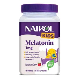 Melatonina Natrol Kids en Gomitas, 140 Unidades para Niños con Sabor a Frutas Tropicales y sin Gelatina                                               