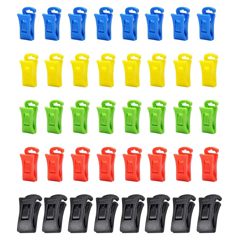 Pack of 40 sock clips for washing machine and dryer,