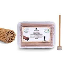 Yajna Patchouli-100%-Natural-Incense-Bambooless-Dhoop-Sticks Handmade-Organic-Chemicals-Free for-Purification-Relaxation-Positivity-Yoga-Meditation The-Best-scents-4.5-Inches-60-Count