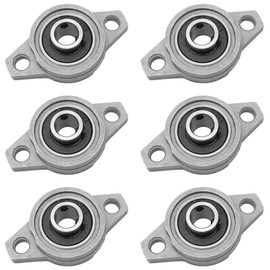 GOIYZTTR KFL000 Flange Bearings, Self-Aligning Pillow Block Bearings, Inner Diameter 10 mm Diameter, Rhombic Flange Bearings, Widely Used in Various Machines, Pack of 6